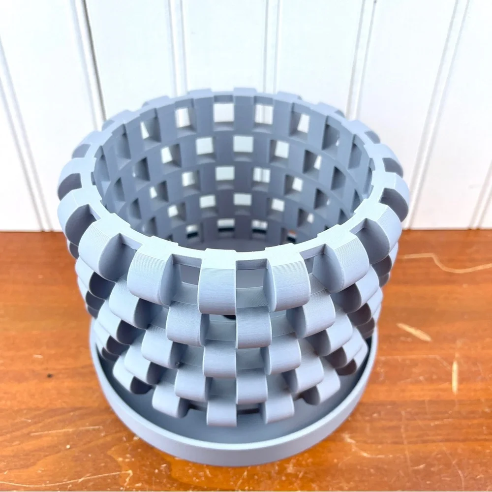 The Sinol Orchid Planter Pot with Drainage Tray, Modern Unique